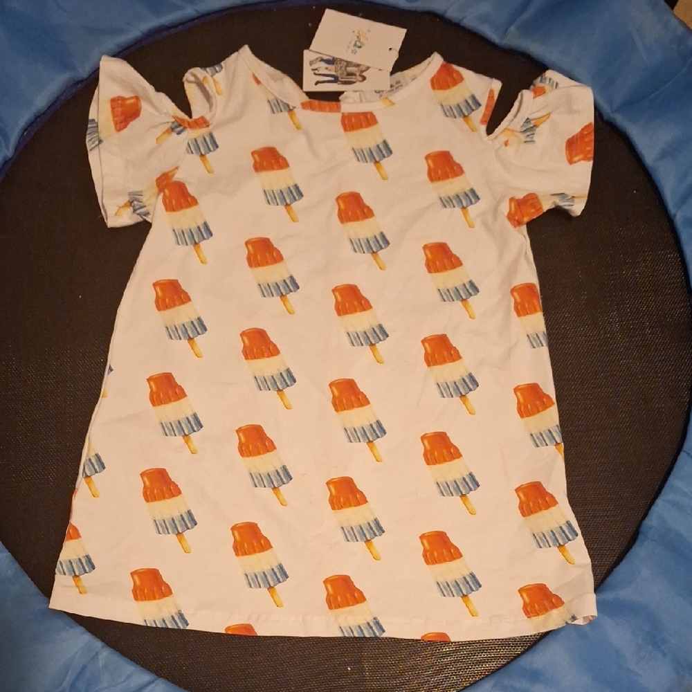 Lola + The Boys Orange and Blue Popsicle Tee